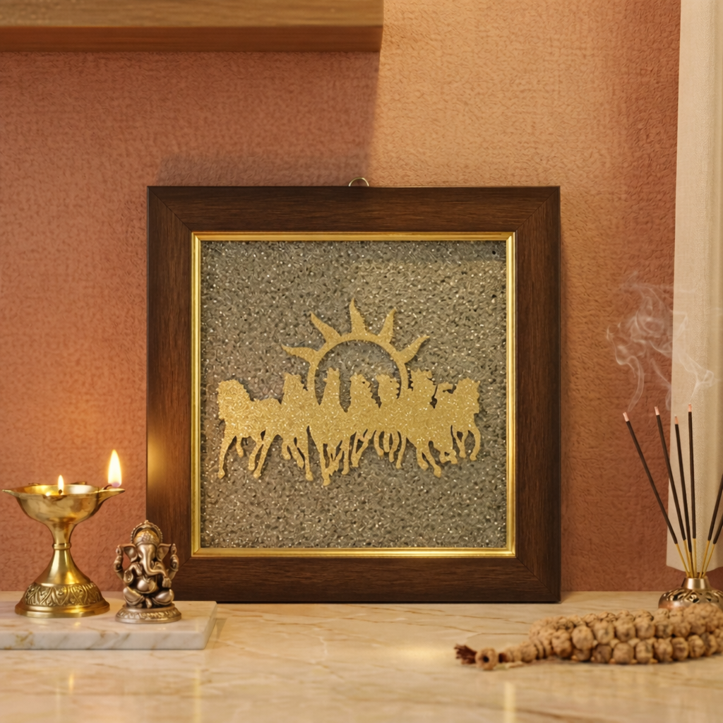 7 Horses on Asli Pyrite Frame