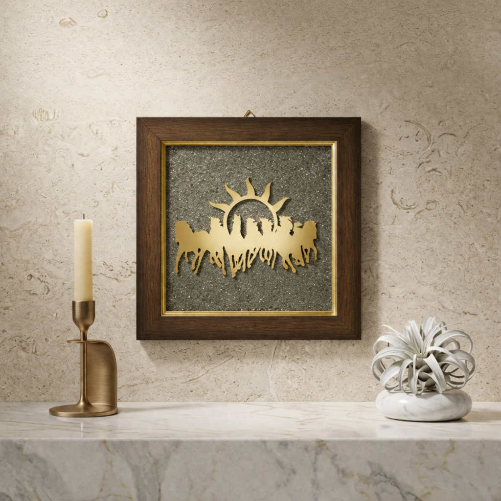 7 Horses on Asli Pyrite Frame