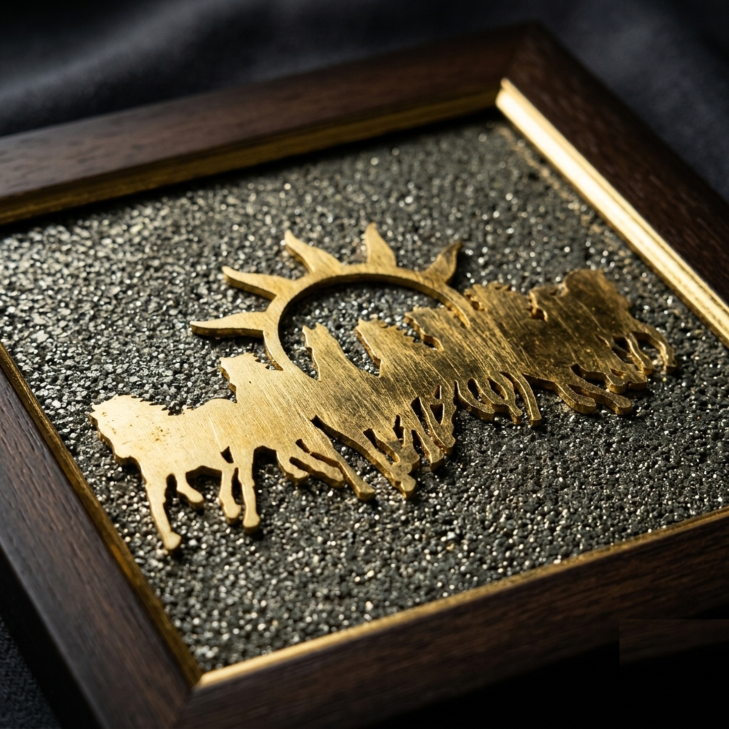 7 Horses on Asli Pyrite Frame