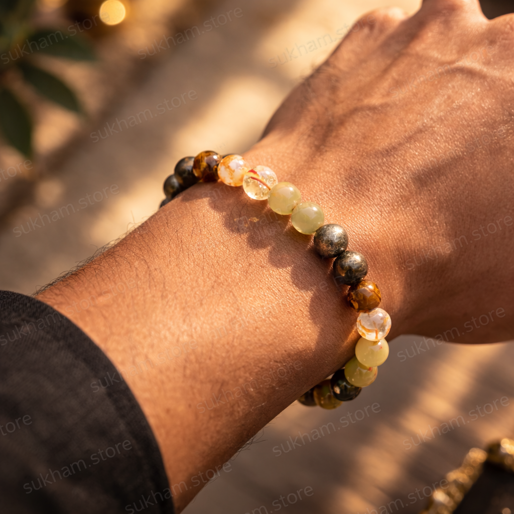 Money Magnet Wealth Bracelet – Original Citrine, Pyrite, Tiger Eye & Aventurine Stones