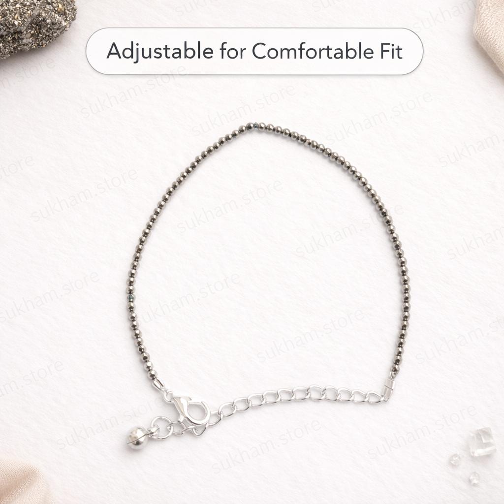 Dhanashree Pyrite Anklet – Wealth & Protection Energy Anklet