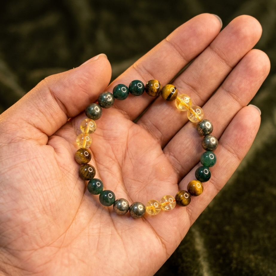 Money Magnet Wealth Bracelet – Original Citrine, Pyrite, Tiger Eye & Aventurine Stones