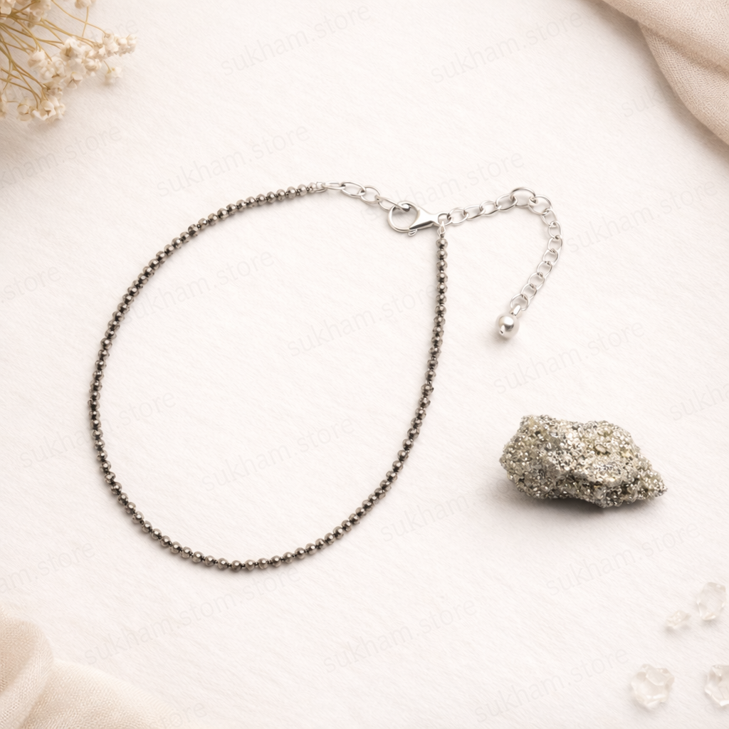 Dhanashree Pyrite Anklet – Wealth & Protection Energy Anklet